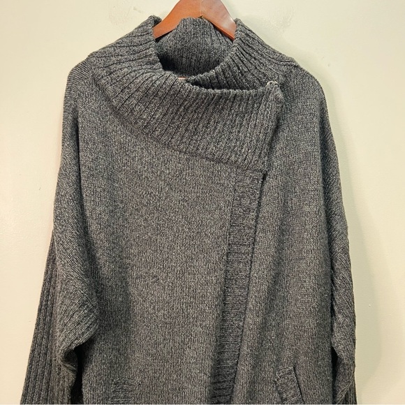 Warehouse One Grey Tunic Cardigan Sweater Jacket Size XXXL Comfy Cozy Casual - Picture 4 of 13